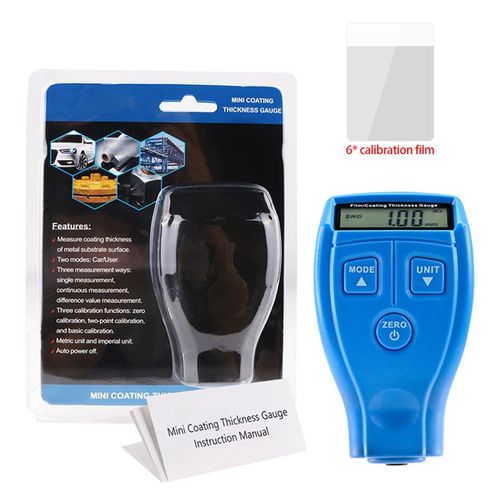 This coating thickness measuring instrument features dual modes, multiple measurements, professional calibration, and simple operation. The units can be switched. It precisely measures the thickness of car paint, industrial coatings, and decoration coatings, etc., and is an efficient tool for quality inspection.