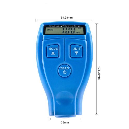 This coating thickness measuring instrument features dual modes, multiple measurements, professional calibration, and simple operation. The units can be switched. It precisely measures the thickness of car paint, industrial coatings, and decoration coatings, etc., and is an efficient tool for quality inspection.