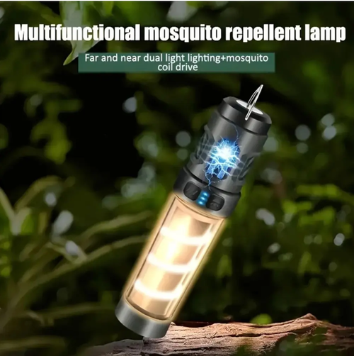 Esta lâmpada repelente de mosquitos para acampamento ao ar livre possui fontes de luz duplas para distâncias próximas e distantes.  Possui um módulo repelente de mosquitos embutido para criar uma barreira livre de mosquitos.  Equipado com um gancho portátil, tripé e design magnético forte, é adequado para vários cenários.  Compacto e portátil, fornece uma luz brilhante para noites de acampamento sem mosquitos, tornando-o o guardião noturno para os campistas.