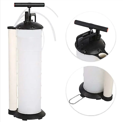 Esta bomba de óleo manual de 7L foi projetada com função de bombeamento manual e não requer eletricidade.  Tem uma grande capacidade de 7L que é adequada para vários veículos e equipamentos.  O tanque transparente permite monitorar o status do bombeamento de óleo.  A operação é simples e pode ser usada por você mesmo para extrair e manter o óleo do motor e o óleo da transmissão, economizando dinheiro e sendo conveniente.  É uma ferramenta poderosa para manutenção de veículos de autoatendimento.