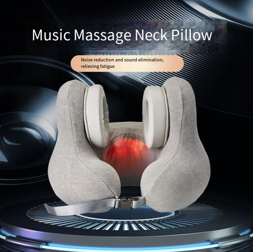 The U-shaped music pillow with slow-recovery memory foam and ergonomic neck support. It features Bluetooth 5.0 hidden dual speakers, allowing you to listen without headphones and without disturbing others. It is foldable and portable, with a detachable pillow cover. Suitable for office use, commuting, or travel, it provides neck support and enables you to listen to music. With long battery life, it is extremely practical!