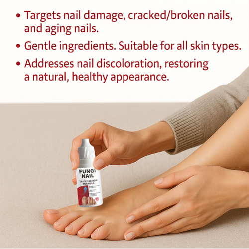 If you place an order today, you will receive 4 bottles of anti-fungal nail repair solution. It works by interfering with the synthesis of the fungal cell membrane, inhibiting the growth and reproduction of fungi, shrinking the nail plate, repairing damaged nail plates, promoting the growth of new nails, improving nail quality, and alleviating itching caused by fungal infections. One course consists of 4 bottles, allowing you to regain healthy nails.