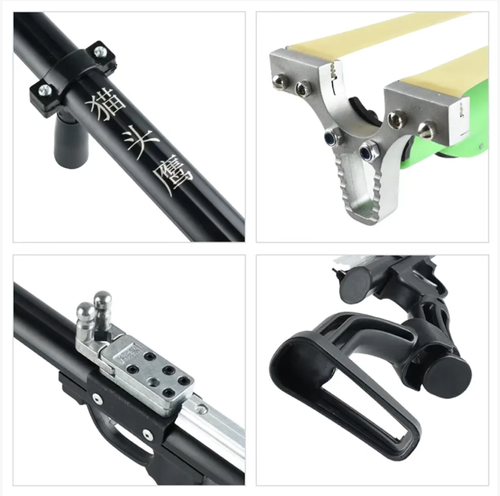 Corpo de liga leve com alcance de 600 metros, excelente durabilidade e resistência a impactos.  A empunhadura estilo arma é estável e não treme.  A mira aumenta a precisão, permitindo que você acerte o alvo exatamente onde quer que aponte.  A mangueira de látex aprimorada possui forte força de rebote, tornando-a altamente eficaz para competições ao ar livre e tiro preciso ao alvo.  Leve e portátil, pode ser facilmente carregado em uma bolsa e pronto para ser usado a qualquer momento!