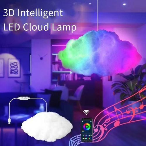 Esta lâmpada inteligente 3D traz nuvens suaves e adoráveis para o ambiente.  As luzes em cores de gradiente mudam automaticamente de acordo com as configurações do seu celular.  A luz quente do quarto é adequada para o sono, enquanto a sala pode se transformar instantaneamente em um palco de fundo para uma festa.  A instalação é simples e não vai danificar a parede.  Uma vez ligado, um espaço comum se torna instantaneamente um ambiente de nuvem sonhador, tornando a vida mais aconchegante!