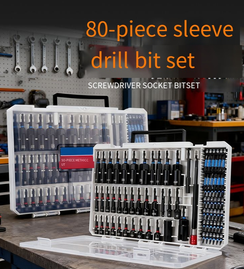 Este conjunto de brocas de 80 peças é uma caixa de ferramentas versátil.  Ela abrange 80 tipos de ferramentas, como microbrocas e mangas de grande porte.  As cabeças magnéticas são antiderrapantes, as hastes de extensão podem alcançar espaços apertados, e os compartimentos para armazenamento mantêm tudo organizado sem bagunçar.  Oferece um excelente custo-benefício.  Da próxima vez, você pode pegar exatamente a ferramenta certa para o trabalho!