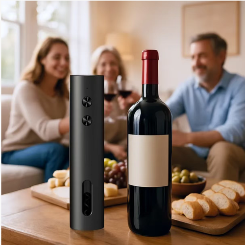 This electric bottle opener is super easy to operate with just one click! Compared to traditional bottle-opening methods - using a bottle opener is difficult and using a seashell knife to remove the stopper is strenuous - this device only requires a gentle touch of the button to effortlessly open the bottle, making the process simple and efficient, unlocking a delightful wine tasting experience for you~