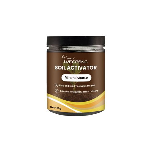 Say goodbye to stunted plants and rotten roots! YEG BONG Mineral Soil Activator: 120g in bottle, fully water-soluble, activates soil vitality, promotes root growth and plant health, suitable for succulents, green plants, fruit trees, vegetables, and enhances the efficiency of fertilizer utilization, a gardening tech innovation.