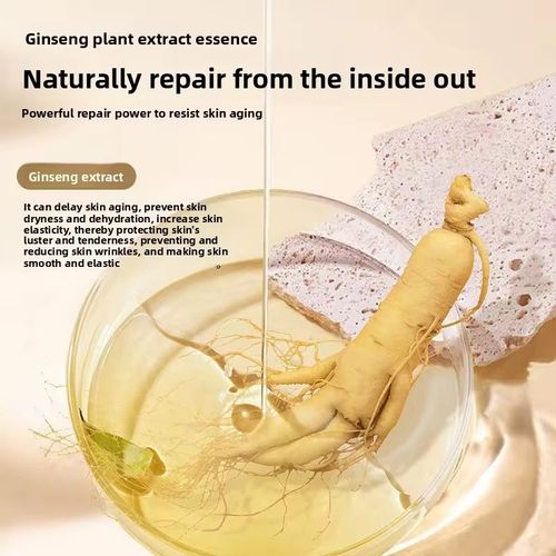 Se você fizer um pedido hoje, receberá 10 frascos de Ginseng Anti-Rugas Anti-Envelhecimento Essence.  Ele é feito com o ingrediente principal extrato de ginseng, que ajuda a reduzir linhas finas e alcançar efeitos anti-envelhecimento.  Ele nutre profundamente a camada inferior da pele, melhora as linhas ásperas e secas, restaura a vitalidade da camada inferior, traz uma sensação de firmeza e ajuda a pele a apresentar uma aparência suave, radiante e jovem.