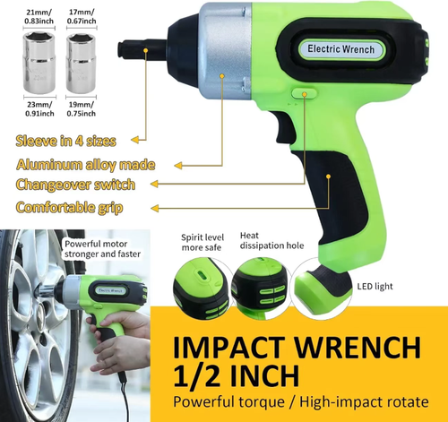 Macaco automotivo digital multifuncional hidráulico automotivo com bomba de inflação e chave elétrica, fonte de alimentação de 12V para veículos, função de levantamento + chave inglesa por um botão, equipamento completo de emergência incluindo placa triangular,  caixa de armazenamento preta e verde, portátil e durável.  Ele pode suportar o macaco quando um pneu estoura, fornecer energia quando a bateria está fraca, instalar placas de alerta à noite e lidar com todas as emergências.