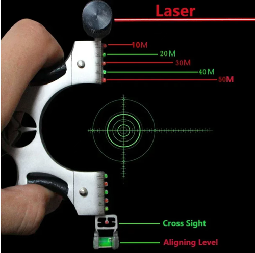 Peça hoje e você ganhará 2!  Este estilingue de alta precisão com mira a laser, apresentando um alvo vermelho a laser.  Até iniciantes podem se tornar especialistas precisos em pouco tempo.  O clipe de mola pode facilmente trocar o elástico, tornando tudo super prático.  O arco tem uma empunhadura de couro macio para uma sensação estável, e também pode ser usado à noite.  A textura metálica combinada com excelente elasticidade traz o dobro da diversão e velocidade!