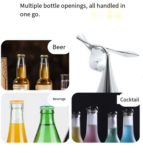 This zinc alloy balancing bird bottle opener uses gravity-based technology to remain suspended without falling. It can rotate 360 degrees and stand steadily when pressed. It saves effort when opening beer or soda. It is not only a stress-relieving toy for social gatherings but also a decorative piece for the tabletop. It is both practical and a social focal point.