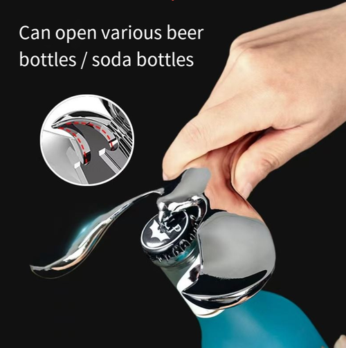 This zinc alloy balancing bird bottle opener uses gravity-based technology to remain suspended without falling. It can rotate 360 degrees and stand steadily when pressed. It saves effort when opening beer or soda. It is not only a stress-relieving toy for social gatherings but also a decorative piece for the tabletop. It is both practical and a social focal point.