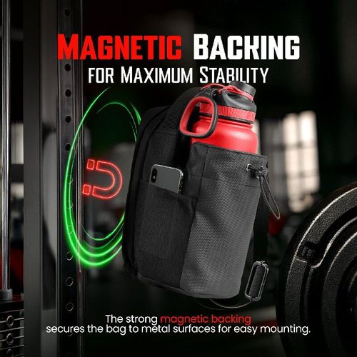Boas notícias para os entusiastas do fitness!  A bolsa de fitness com placa traseira de dupla magnetização pode ser fixada com apenas uma pressão.  Puxe a alça de ombro e ela se transforma em uma bolsa de ombro único, permitindo uma transição suave entre o fitness e o deslocamento.com um compartimento interno para organização.  Itens pequenos permanecem organizados de forma arrumada, e o esquema de cores pretas mantém uma aparência minimalista que é altamente impressionante.
