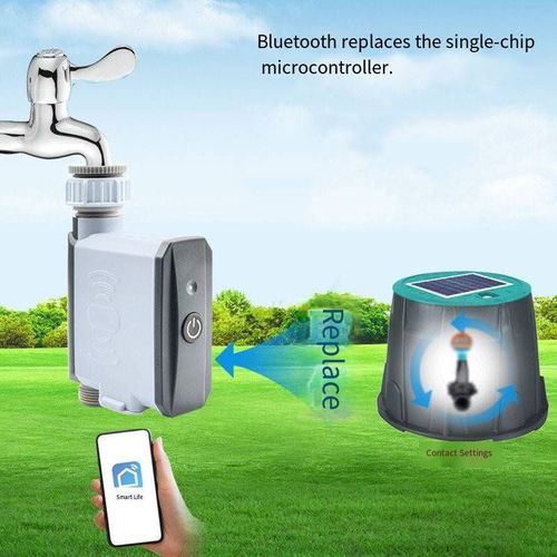Bluetooth direct connection gateway-free intelligent irrigation controller: Supports one-click control via Smart Life APP. 2-year long-lasting battery life. Outdoor all-weather waterproof. Combined with WiFi and Bluetooth dual-module gateway, it can simultaneously connect 128 devices, replacing traditional single-chip microcontrollers for garden and potted plant automatic watering. (Includes quick connection, cloud sharing, and remote control watering full functions)