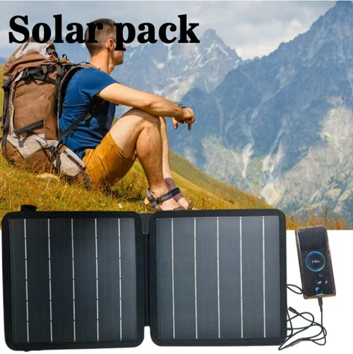 Festa ao ar livre se despede da ansiedade de queda de energia!  Painéis solares dobráveis de silício monocristalino, com alta taxa de conversão fotoelétrica de 24%, podem carregar de forma eficiente mesmo em dias nublados.  Interfaces USB duplas são compatíveis com múltiplos dispositivos.  O tecido Oxford é resistente a riscos e desgaste.  Dobrável e portátil, pode ser pendurado na mochila e carregado enquanto caminha, tornando-o extremamente conveniente.