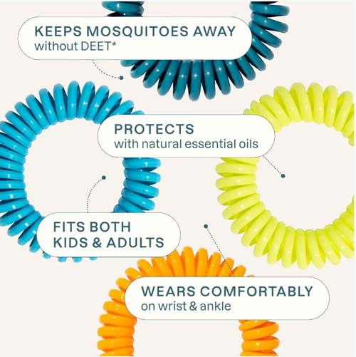 Mosquito Repellent Bracelet: Made with natural plant-based essential oil formula, without DEET. Gentle and non-irritating. Spiral elastic design, suitable for wearing on wrists and ankles. Can be carried around daily outdoors, serving both as a mosquito repellent and a decorative item.
