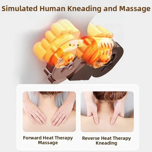 Travesseiro multifuncional modelo Apple: Massagem semelhante à mão humana + terapia de calor a temperatura constante.  Pode ser usado para massagear o pescoço,  O rebote lento e o material macio e amigável para a pele é confortável sem causar desconforto.  Pode ser usado para residências, escritórios e viagens.  Compacto e portátil, pode aliviar a fadiga causada por longos períodos sentados ou dirigindo a qualquer momento.  É uma estação móvel de fitness físico para trabalhadores.