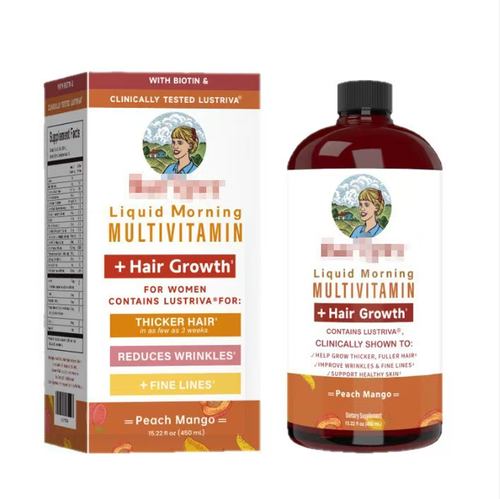Faça o pedido hoje e você receberá 2 frascos das gotas de vitaminas para crescimento capilar.  Ele é especialmente projetado para mulheres e tem como objetivo nutrir cabelos e peles.  Ele contém nutrientes como essência de brilho, que pode deixar o cabelo mais grosso em 3 semanas e melhorar as linhas finas.  Este produto é sem açúcar e sem glúten, com sabores de pêssego e manga.  Basta tomar 2 colheres de sopa por dia para ajudar a manter seu cabelo saudável.