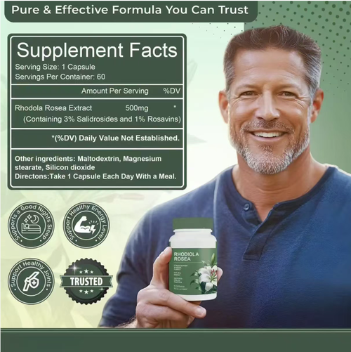 Faça o pedido hoje e você receberá 3 caixas de cápsulas Qingwei Balance Blood Body Care Rhodiola Capsules.  Essas cápsulas: podem aliviar naturalmente o estresse, aumentar a energia, melhorar a inteligência e a memória, regular a imunidade, aliviar o mal de altitude, são adequadas para vegetarianos e podem ativar a vitalidade física e mental, restaurando um ritmo saudável!  Comece agora, deixe essa pequena cápsula se tornar sua companheira proativa de saúde!