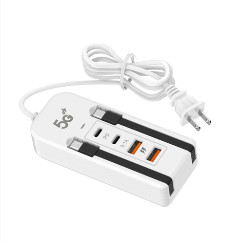 Faça o pedido hoje e você receberá 2 adaptadores de carregador duplo PD duplo USB super-rápido.  Eles podem carregar vários dispositivos simultaneamente.  O laptop também pode ser carregado durante o uso.  Ele vem com um cabo de extensão para facilitar a colocação.  Ele possui uma função de proteção de segurança para evitar sobrecarga.  É adequado para uso doméstico,  Economiza adaptadores de carregamento e não ocupa espaço.  Resolve os problemas de cobrança, conflitos e preocupações.