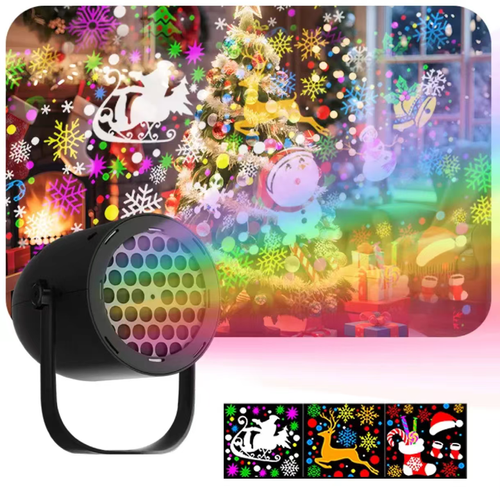 Faça o pedido hoje e você receberá 2 projetores de floco de neve em alta definição para festas de Natal.  Não é necessário um setup complicado para criar uma atmosfera natalina.  Ele vem com vários padrões temáticos, e seu design de alça o torna conveniente de carregar e mover.  É adequado para salas de estar, quartos, acampamento e outras situações.  A fonte de alimentação USB é flexível, permitindo transformar instantaneamente qualquer espaço em uma obra-prima cheia de temas natalinos.