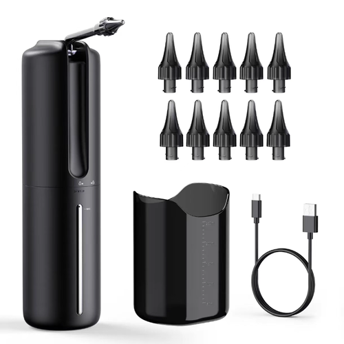 Este dispositivo de limpeza de ouvidos elimina os problemas de dor e obstrução da cera auricular.  Possui 4 modos de limpeza adequados para várias necessidades - suave, pulsante, forte.  O fluxo de água de cinco três jachos é controlável em dureza.  O bico dobrável é à prova d'água e pode ser usado para tomar banho.  O nível da água é controlado por um tanque de balança.  A operação é simples, e toda a família pode facilmente realizar cuidados auditivos em casa.