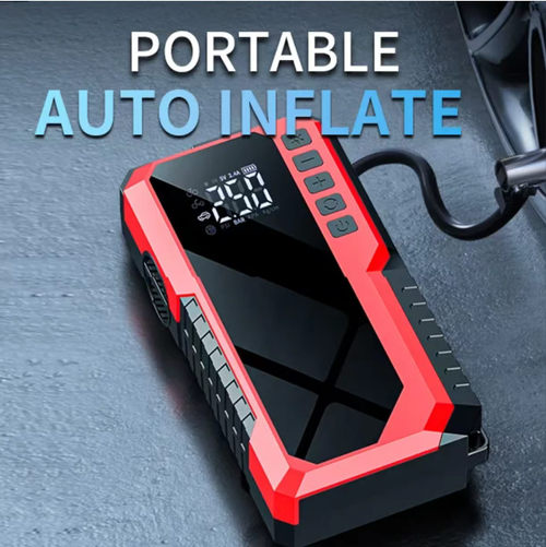 Este kit integrado de emergência para carros combina funções como inicialização do carregamento da bateria, inflação automática de 150 PSI, carregamento de emergência e iluminação SOS.  Ele possui múltiplos modos de carregamento pré-definidos e pode ser operado com um único botão.  A tela mostra claramente os dados e é portátil sem ocupar muito espaço.  Até iniciantes conseguem operá-lo facilmente.  É uma garantia tranquilizadora para os proprietários de carros quando estão na estrada.