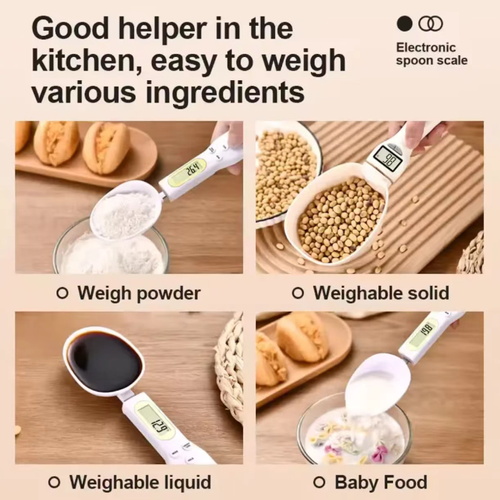 Faça o pedido hoje e você receberá 2 colheres medidoras eletrônicas profissionais e precisas para cozinha.  Essas colheres têm sensibilidade extremamente alta e podem mostrar o peso com precisão.  Eles podem alternar entre diferentes unidades de medida, como gramas, mililitros, xícaras, onças, etc. sólidos, líquidos e ração para bebês.  A operação é simples e fácil de dominar, eliminando a necessidade de etapas complicadas, tornando a pesada da cozinha precisa e sem preocupações.