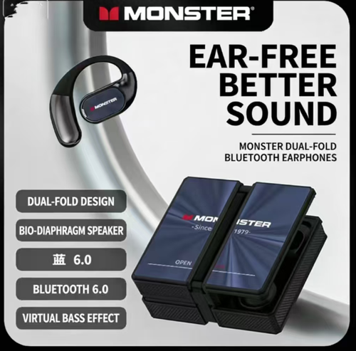 Os fones Bluetooth dupla da Monster oferecem excelente desempenho.  O design sobre a orelha garante um ajuste seguro sem causar desconforto nas orelhas.  O diafragma biológico e o baixo virtual proporcionam uma qualidade sonora poderosa.   O compartimento dupla é fino o suficiente para caber em uma carteira, tornando-o conveniente para transporte durante exercícios,   O modo de escuta aberta permite tanto o prazer musical quanto o som ambiente, tornando-o prático e confortável.