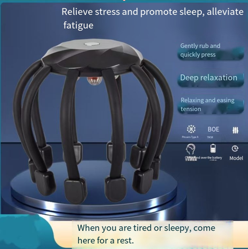 Este massageador de cabeça em forma de polvo é uma excelente ferramenta para soltar o couro cabeludo: a faixa elástica em forma de polvo pressiona e sova suavemente para aliviar a tensão, deixando o couro cabeludo liso, dormente e aliviado da tensão e dor.  É portátil e pode ser usado em várias situações, como no trabalho, antes de dormir ou durante deslocamentos.  Também pode ser usado para massagear o pescoço e os ombros, permitindo que você relaxe à vontade.