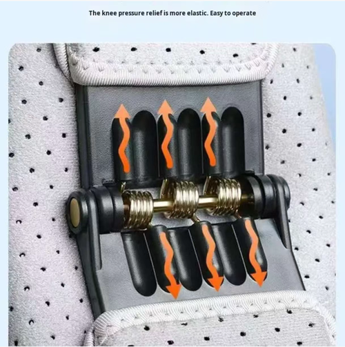 Se você fizer um pedido hoje, receberá um dispositivo de assistência ergonômica de aço carbono com molas para duas pessoas, que apoia a articulação do joelho e ajuda na subida de escadas.  Ele é equipado com uma estrutura de mola para amortecer e reduzir a pressão, além de aumentar a força muscular.  Esse material respirável não causa suor excessivo.  O material elástico garante livre movimento.  Ele pode proteger os joelhos e ajudar você a andar com firmeza.