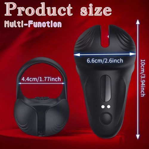 Massageador de próstata de Ressonância Multifrequência Estimulação Direcionada de Precisão Dupla, Controle Remoto Sem Fio + Modo Inteligente de Controle Duplo APP, Anel Peniano Vibrável Vestível, Massageador Masculino de Aquecimento Anal a Temperatura Constante, Controle Físico da Ejaculação e Prevenção da Ejaculação Precoce,Silicone Médico de Grau Alimentício Seguro e Não Irritante,  IPX7 À Prova D'Água Fácil de Limpar, Produto Erótico Adulto de Armazenamento Portátil