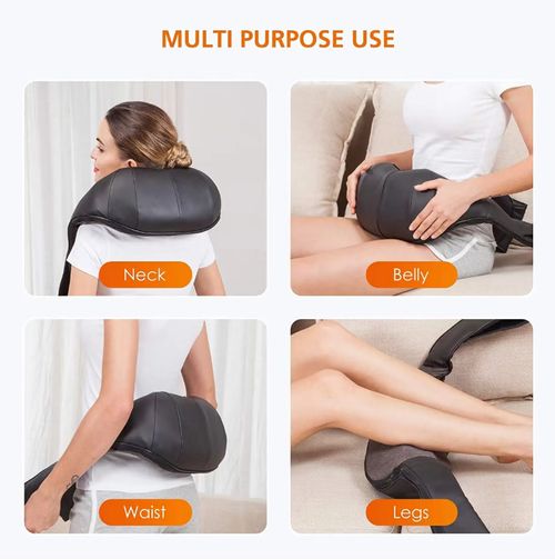 Este dispositivo de massagem cervical no estilo de amassa: 8 bolas de massagem 3D amassadas profundamente, terapia de calor com luz vermelha alivia ombros rígidos, ajuste em múltiplos níveis + rotação bidirecional, design de pendurada no pescoço libera mãos, desliga automaticamente após 15 minutos para maior segurança, adequado para escritório, creche e uso doméstico, permitindo que você desfrute de relaxamento profissional de ombros e pescoço a qualquer momento.