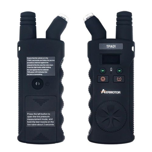 AERMOTOR TPA01 TPMS Relearn Tool Plus: Ativação do Sensor do Monitor de Pressão de Pneus 2-em-1 & Manômetro Digital – Ferramenta Universal de Resetar TPMS com 4 unidades de pressão (PSI, BAR, KPA, KG CM²), Reaprendizado Rápido e Operação Fácil com Um Único Botão, Compatível com a maioria dos veículos GM, Ford, Toyota, Honda, Chrysler, Nissan, Hyundai, Kia e mais – Ferramenta Essencial de Diagnóstico para Entusiastas de Mecânica e DIY