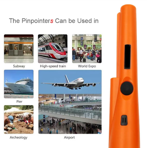 Detector de metais GP-Pointer, varredura lateral de 360° + posicionamento preciso da ponta, nível IP66 à prova d'água e à prova de poeira, capaz de lidar com ambientes externos complexos como dias chuvosos e praias de areia.  Compacto e portátil, fácil de operar, com partida com um botão de partida, ajuda na caça ao tesouro, recuperação de itens perdidos e inspeção de metais em canteiros de obras, melhorando significativamente a eficiência do posicionamento.