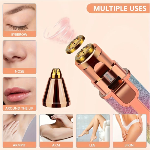 Faça o pedido hoje e você receberá 2 mini dispositivos de limpeza facial e depilação com motor de batom.  Mesmo aqueles com mãos menos habilidosas conseguem criar uma sobrancelha selvagem em apenas 30 segundos.  Ele tem múltiplas funções e pode aparar ao redor dos lábios,  Tem desempenho à prova d'água nível IPX4 e é fácil de limpar.  Ele pode ser carregado via interface Type-C e tem longa duração da bateria.  Carregue-o no bolso e você pode adicionar um toque de elegância!