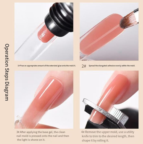 Faça o pedido hoje e você receberá 6 caixas, o que significa 6 cores diferentes para escolher, para o gel avançado de extensão de unhas de terapia de luz da Zimei Nail Salon.  Ele utiliza uma fórmula de terapia de luz de alta concentração.  Seu processo em quatro etapas é simples e fácil de aprender.  Após a exposição à luz, ele vai aderir firmemente por 2 a 3 semanas.  A textura é leve e fina, e não vai danificar as unhas originais.   é uma escolha prática.
