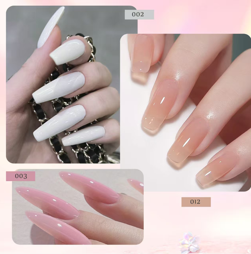 Faça o pedido hoje e você receberá 6 caixas, o que significa 6 cores diferentes para escolher, para o gel avançado de extensão de unhas de terapia de luz da Zimei Nail Salon.  Ele utiliza uma fórmula de terapia de luz de alta concentração.  Seu processo em quatro etapas é simples e fácil de aprender.  Após a exposição à luz, ele vai aderir firmemente por 2 a 3 semanas.  A textura é leve e fina, e não vai danificar as unhas originais.   é uma escolha prática.
