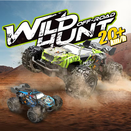 Veículo off-road de alta velocidade controlado remotamente, com velocidade máxima de 20 km h + controle remoto sem atraso de 2,4G.  Equipado com absorção independente de choque e pneus de banda de rodagem larga, adequado para todos os terrenos.  e tamanho portátil com porta USB para carregamento.  É uma excelente escolha para interação entre pais e filhos e para brincadeiras relaxantes.  Este mini carro off-road com controle remoto é uma excelente escolha para segurar a alegria nas mãos.