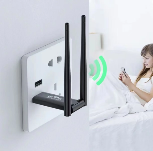 Faça o pedido hoje e você receberá 5 amplificadores de sinal WIFI plug-and-play.  Este amplificador de alto ganho de antena dupla pode capturar sinais fracos com precisão e possui uma taxa de transmissão de 300Mbps, o que permite o uso de múltiplos dispositivos.  A interface USB é plug-and-play e é compatível com tomadas de parede e réguas de energia.  Ele pode ser pareado com um clique e é fácil de operar, garantindo uma visualização suave das séries de TV e funcionando sem atrasos.