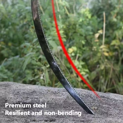 Serra manual curva japonesa revestida a teflon profissional com dentes de precisão de três lados, lâmina de aço liga resistente e não flexível e cabo curvado ergonômico para máxima potência de corte – corta facilmente madeira seca e úmida, ideal para poda de árvores, preparação de lenha para acampamento, tarefas de jardinagem, projetos de paisagismo, sobrevivência ao ar livre, manutenção de quintal e trabalhos de melhoria caseira