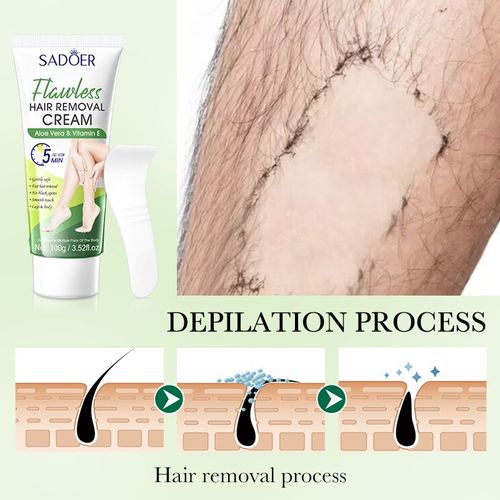 Faça o pedido hoje e você receberá 5 caixas de loção depilatória Aloe Lisa, Não Irritante, Impecável.  Leva apenas 5 minutos para dissolver os pelos das axilas, membros e corpo inteiro.  Depilação sem dor.  A Aloe possui duas propriedades nutritivas e reparadoras.  Diga adeus às manchas escuras residuais e à textura áspera da pele.  Inibição duradoura do crescimento capilar.  Permitir que você tenha uma pele duradoura, branca e lisa e bonita.