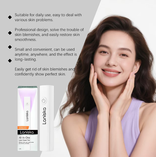 A caneta de cuidados de beleza de microdescarga de plasma Laniska utiliza tecnologia de microenergia precisa para remover suavemente pintas e imperfeições, clarear verrugas e marcas de acne, sem causar descamação da pele.  Até peles sensíveis podem ser usadas com segurança.  Com um design portátil em forma de caneta, é fácil de operar e permite que você desfrute de um rejovenimento profissional da pele em casa, restaurando sem esforço uma pele lisa e impecável.