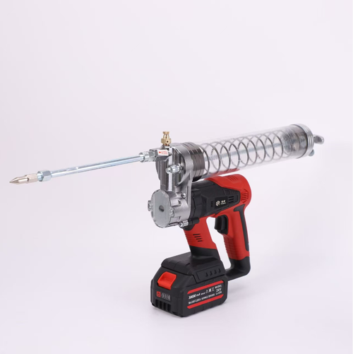 Esta pistola de graxa alimentada por bateria de lítio é equipada com um motor de núcleo de cobre sem escovas de alta potência, apresentando desempenho potente e eficiente produção de óleo.  Ele é alimentado por uma bateria de grande capacidade de 30000mAh,O design sem fio é irrestrito. A válvula de escape aprimorada de um botão garante uma injeção suave de óleo.  A carroceria de nível industrial é resistente a choques e durável, tornando-se um excelente assistente para lubrificação profissional.