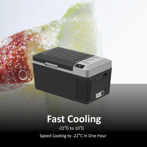 Esta geladeira de 30L para veículo para casa, equipada com dois veículos, é equipada com um compressor eficiente.  Ele pode esfriar até -22°C em apenas 1 hora e mantém uma temperatura estável para preservar a frescura.  Ele suporta fontes de energia tanto de 12V quanto de 24V para veículos e residências, possui carregamento USB e iluminação interna embutidos, e é adequado para diversos cenários como direção autônoma, camping e uso doméstico.  É uma nova garantia de frescura em movimento.