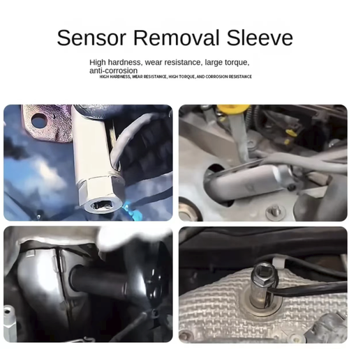 Este conjunto de ferramentas combinadas para mangas de sensor de oxigênio é feito de aço cromovanádio CR-V, que é resistente e durável.  As mangas de vários tamanhos são compatíveis com a maioria dos modelos de veículos.  O design da ranhura permite evitar o chicote de fios, facilitando a operação em espaços estreitos.  Todo o conjunto é guardado em uma caixa de ferramentas portátil e serve de assistente eficiente para reparos e manutenção de automóveis.