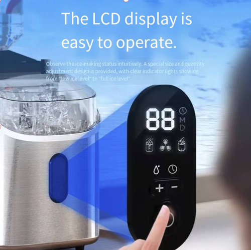 Essa máquina de gelo totalmente automática de 20KG tem alta capacidade de produção diária e pode produzir gelo cúbico sólido.  É adequado para reuniões familiares e ambientes comerciais.  Ele possui baixo consumo de energia e é equipado com um display LCD inteligente, tornando a operação conveniente.  O design da mesa permite uma colocação flexível.  É a escolha ideal para produção eficiente de gelo.  Faça cada momento de frescura ao alcance.