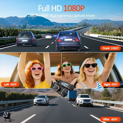 Este Dispositivo de Gravação de Veículos de quatro lentes suporta fotografia em alta definição 1080P e cobertura panorâmica de 360°.  Ele é equipado com visão noturna infravermelha e tecnologia WDR (Wide Dynamic Range), garantindo imagens nítidas tanto durante o dia quanto à noite.Ele suporta conectividade para celulares, com uma tela grande de 3 polegadas para prévia em tempo real, gravação em loop e funções de travamento de emergência, oferecendo proteção confiável para a segurança ao dirigir.