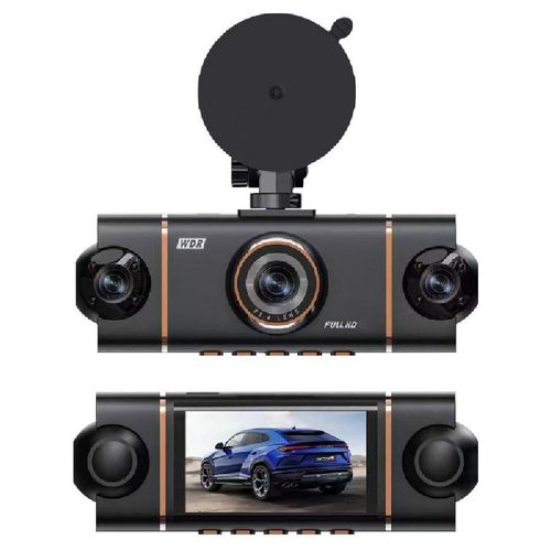 Este Dispositivo de Gravação de Veículos de quatro lentes suporta fotografia em alta definição 1080P e cobertura panorâmica de 360°.  Ele é equipado com visão noturna infravermelha e tecnologia WDR (Wide Dynamic Range), garantindo imagens nítidas tanto durante o dia quanto à noite.Ele suporta conectividade para celulares, com uma tela grande de 3 polegadas para prévia em tempo real, gravação em loop e funções de travamento de emergência, oferecendo proteção confiável para a segurança ao dirigir.