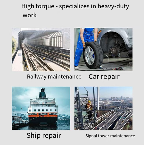 Este conjunto de chave de impacto de bateria de lítio sem escovas possui um motor sem escovas totalmente de cobre,Equipado com uma bateria de lítio de grande capacidade e função de carregamento rápido,oferece energia duradoura.O conjunto completo de acessórios cobre vários cenários, como furação e apertar parafusos, apresentando design eficiente de dissipação de calor e armazenamento conveniente em uma caixa de ferramentas portátil.  É um excelente assistente para reparos e decoração automotiva.
